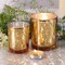 12pcs Gold Mercury Glass Votive Candle Holders – Large Speckled Tealight Set for Weddings, Parties, Centerpieces & Home Décor
